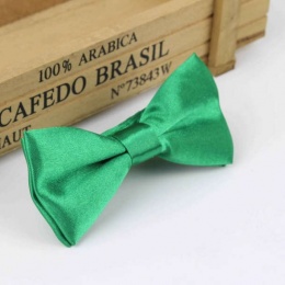 Boys Emerald Green Satin Bow Tie with Adjustable Strap